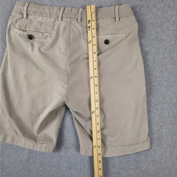 Peter Millar Shorts Size 31 Crown Crafted Khaki Flat Front Chino - Picture 12 of 13